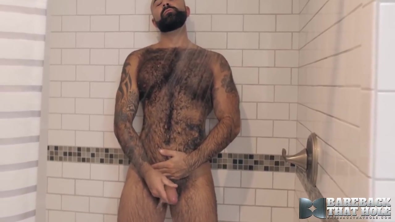Hairy Hunk Masturbates Solo - Atlas Grant