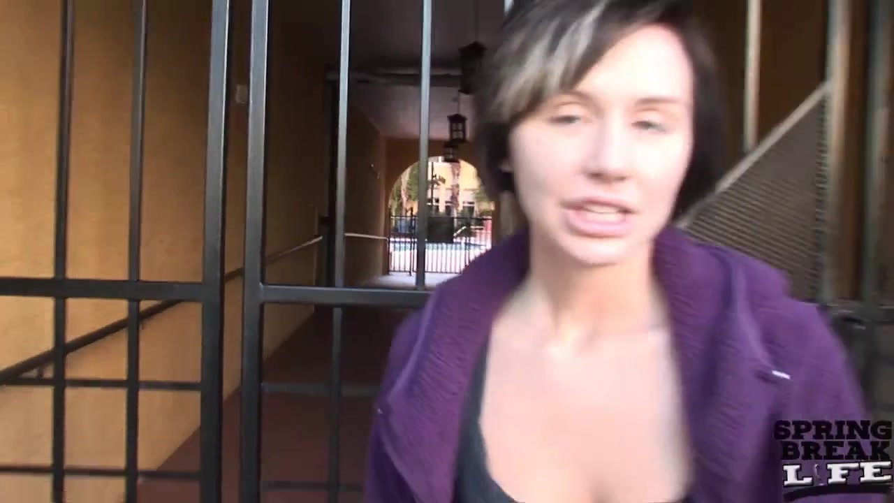 Skinny teen 18+ spreads HUGE pussy lips outdoors - SpringBreakLife