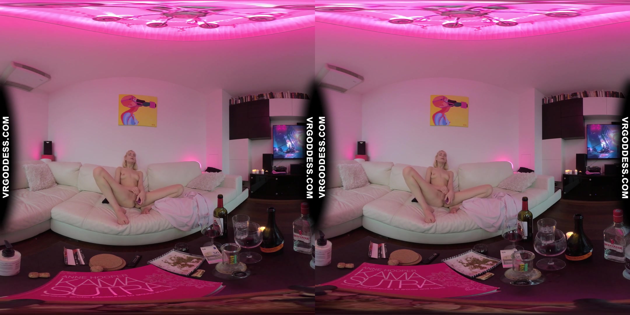 Synthwave Aesthetic Pink Teen Poppy Smoking Bong Sensual Teasing Pleasing Herself Real Female Orgasm