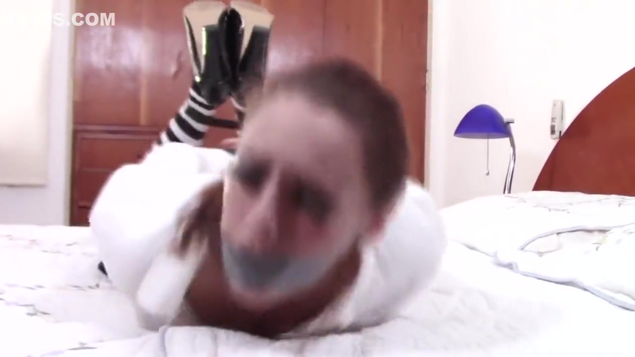 Punished Redhead teen 18+ Hogtied, Mouth Taped, Gagged and Fucked