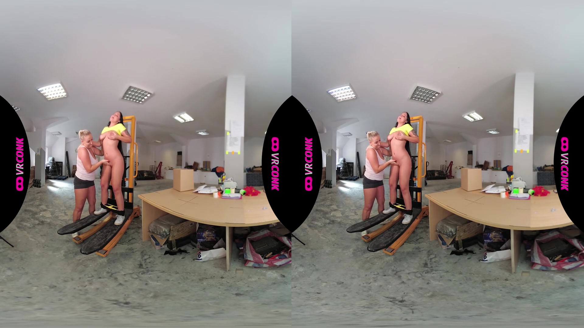 Jennifer Mendez in Lesbian Forklift - VRConk