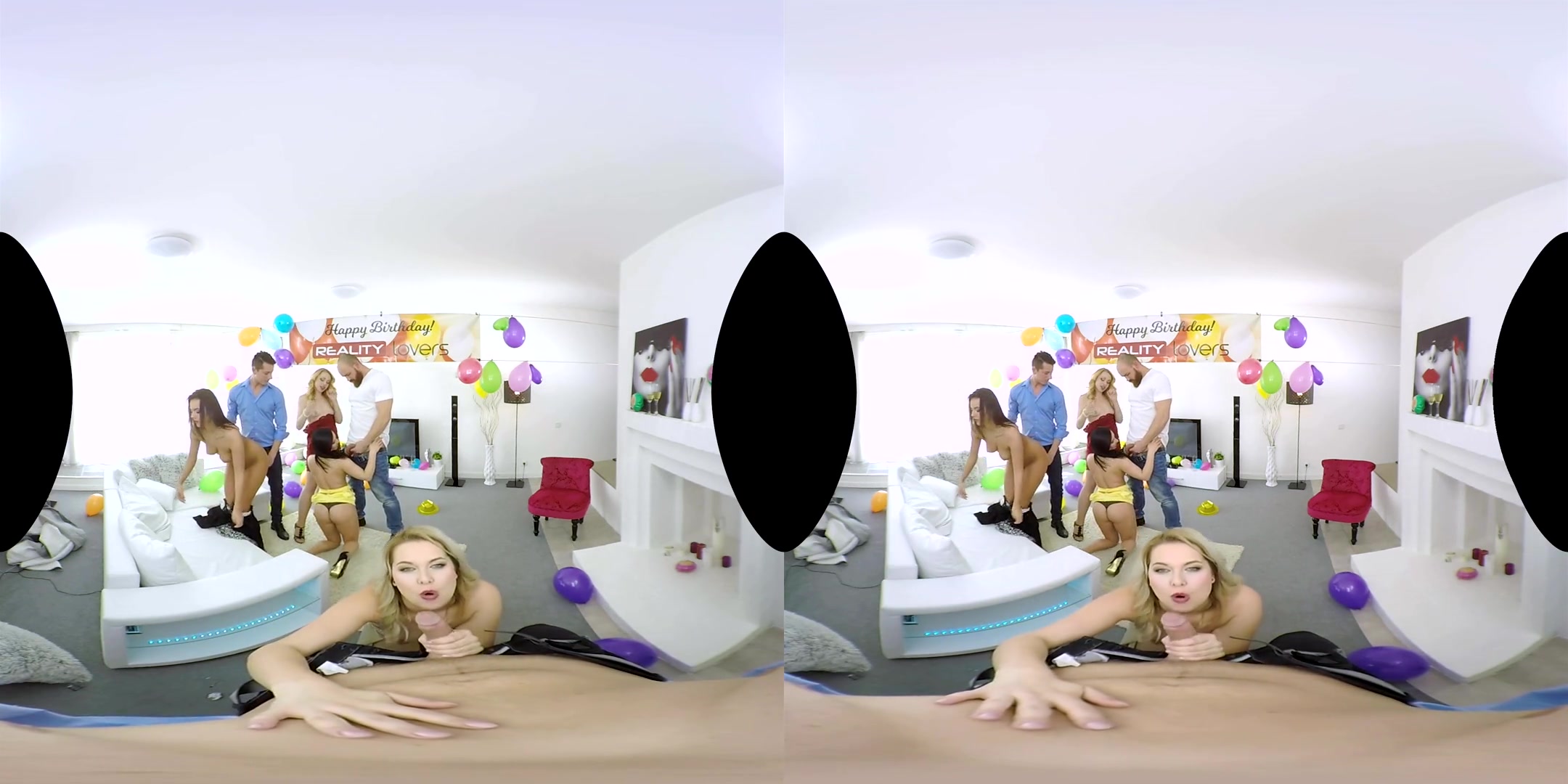Nikky Dream & Vanessa Decker & Lucia Denvile & Rebeka Black in The Great Birthday Orgy - POV - RealityLovers