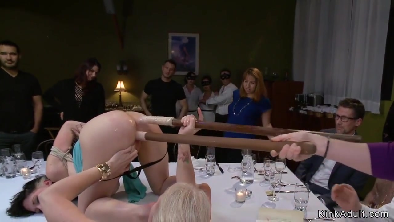 Slave Dp Toyed At Public Dinner