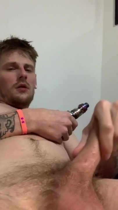 Omg! He Beats His Big Hard Cock Without Mercy