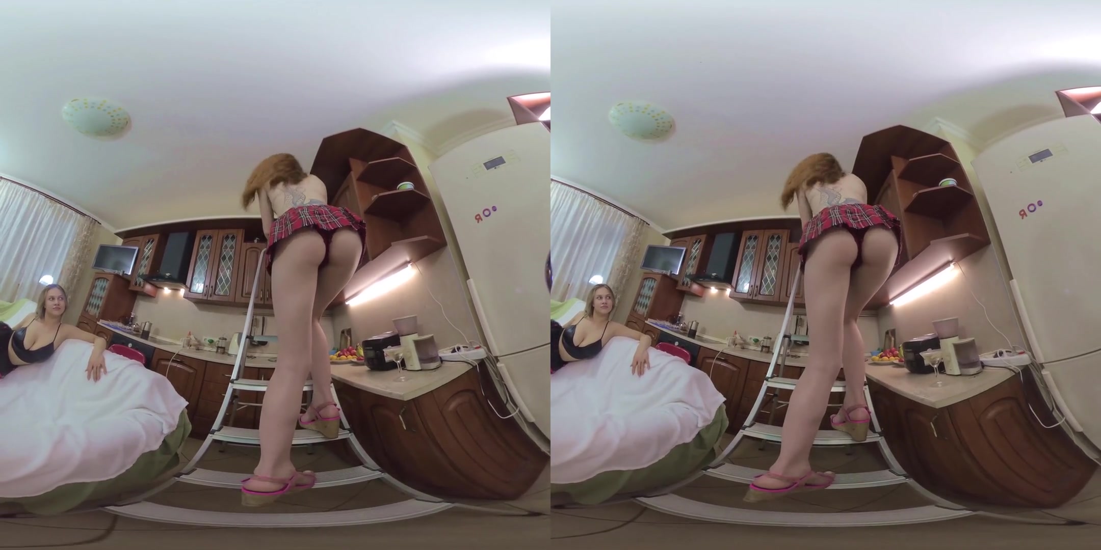 Big Tits Mila Duval Fuck By Her Girlfriend Milinda In The Kitchen - Lesbian 3D Porn