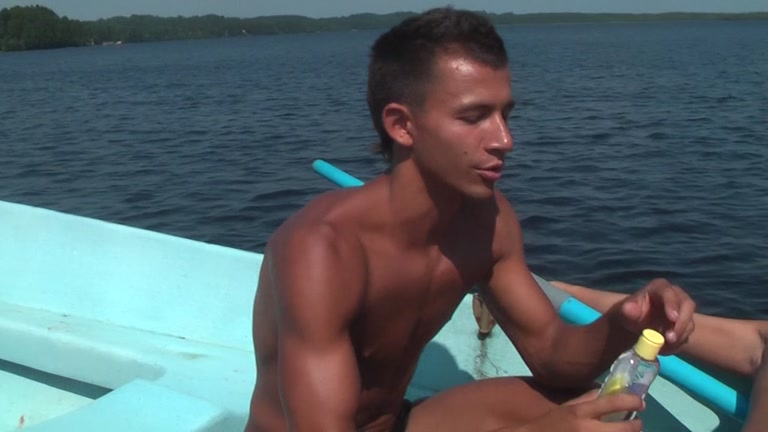 Girl double penetrated while boat trip