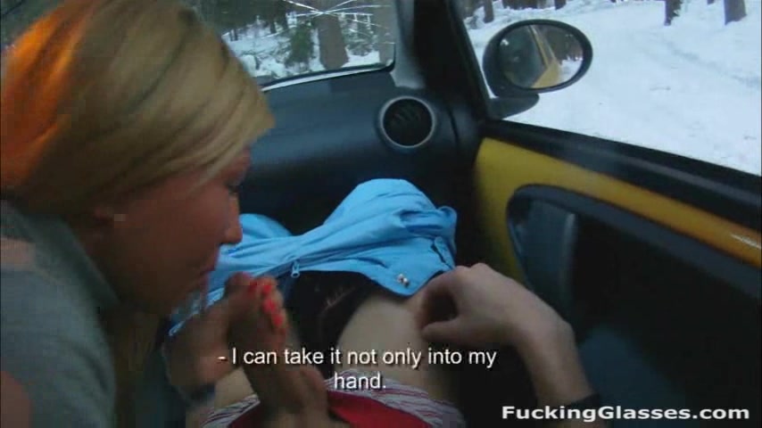 Blonde snowboarder gave me a great blowjob on my spy-glass camera