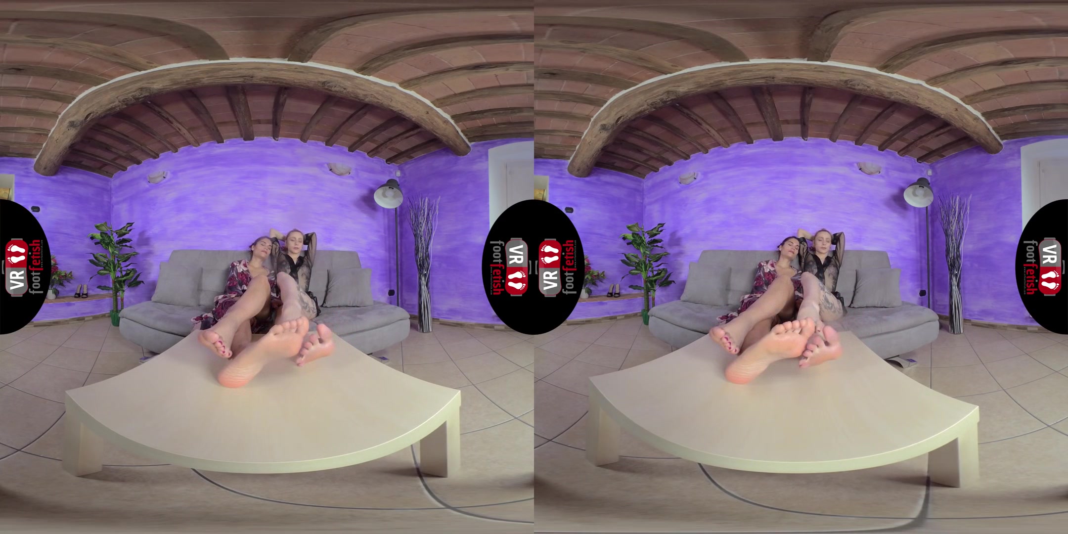 Sexy Chiara And Stella Massage Each Other's Feet With Oil - Lesbian Foot Fetish VR