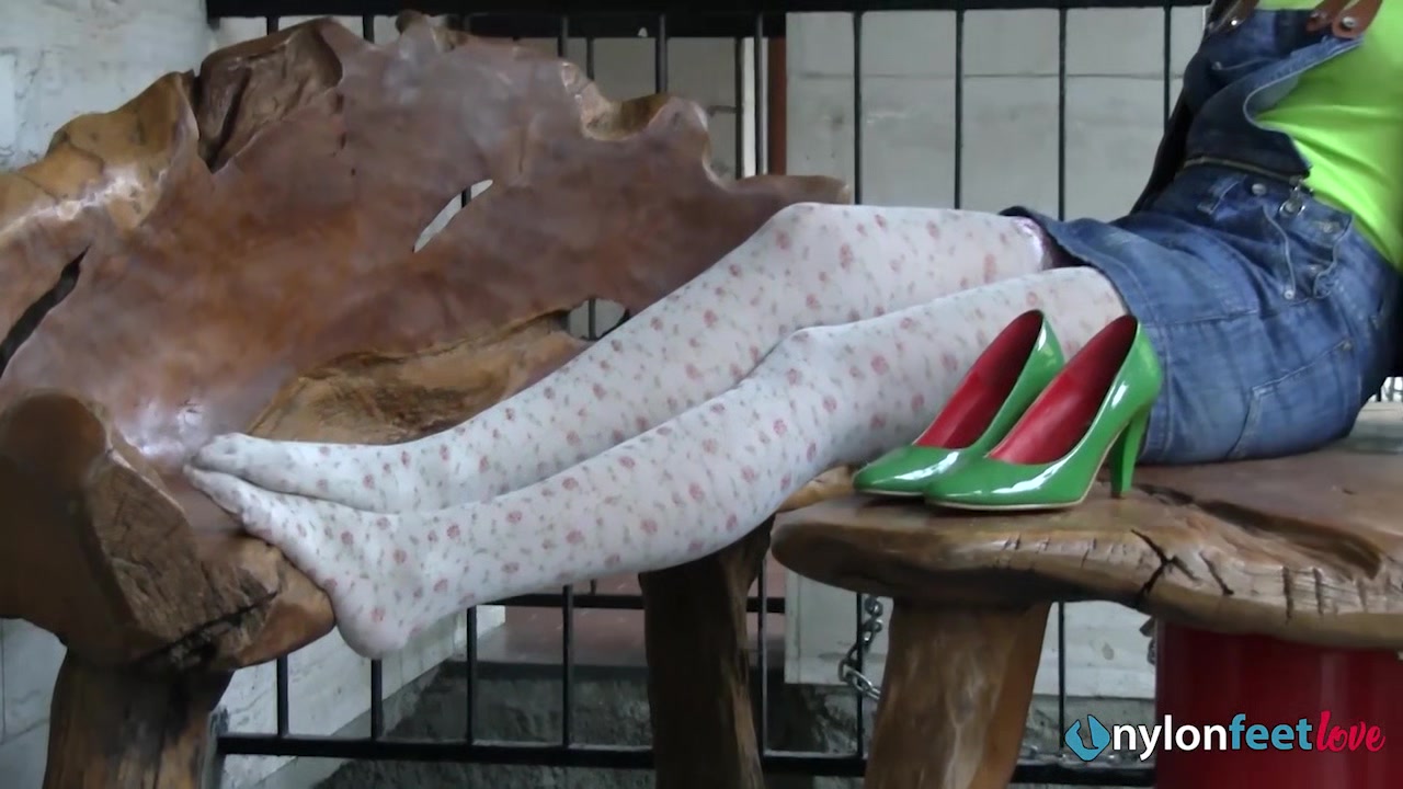 Sexy Val is such a tease in those stockings and her feet