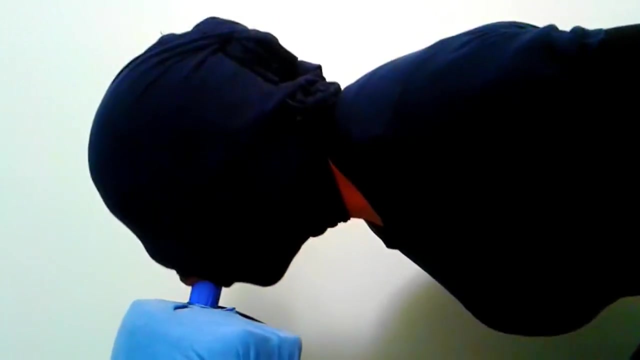 Sloppy Sucking My Toy In My Homemade Zentai Bodysuit (HANDS BEHIND BACK)