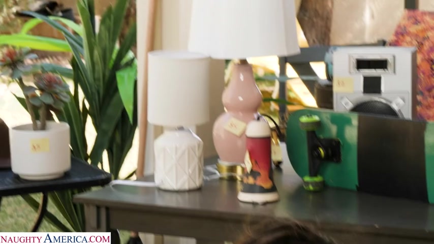 Hot brunette Alice Visby goes to yard sale and ends up getting railed by a married man - ihaveawife