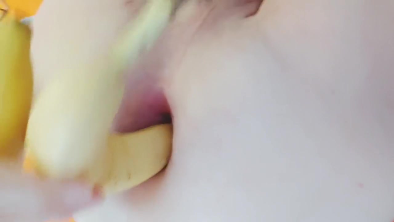 Two Bananas Anal Pushing A Glass Inside My Beautiful But Broken Asshole!