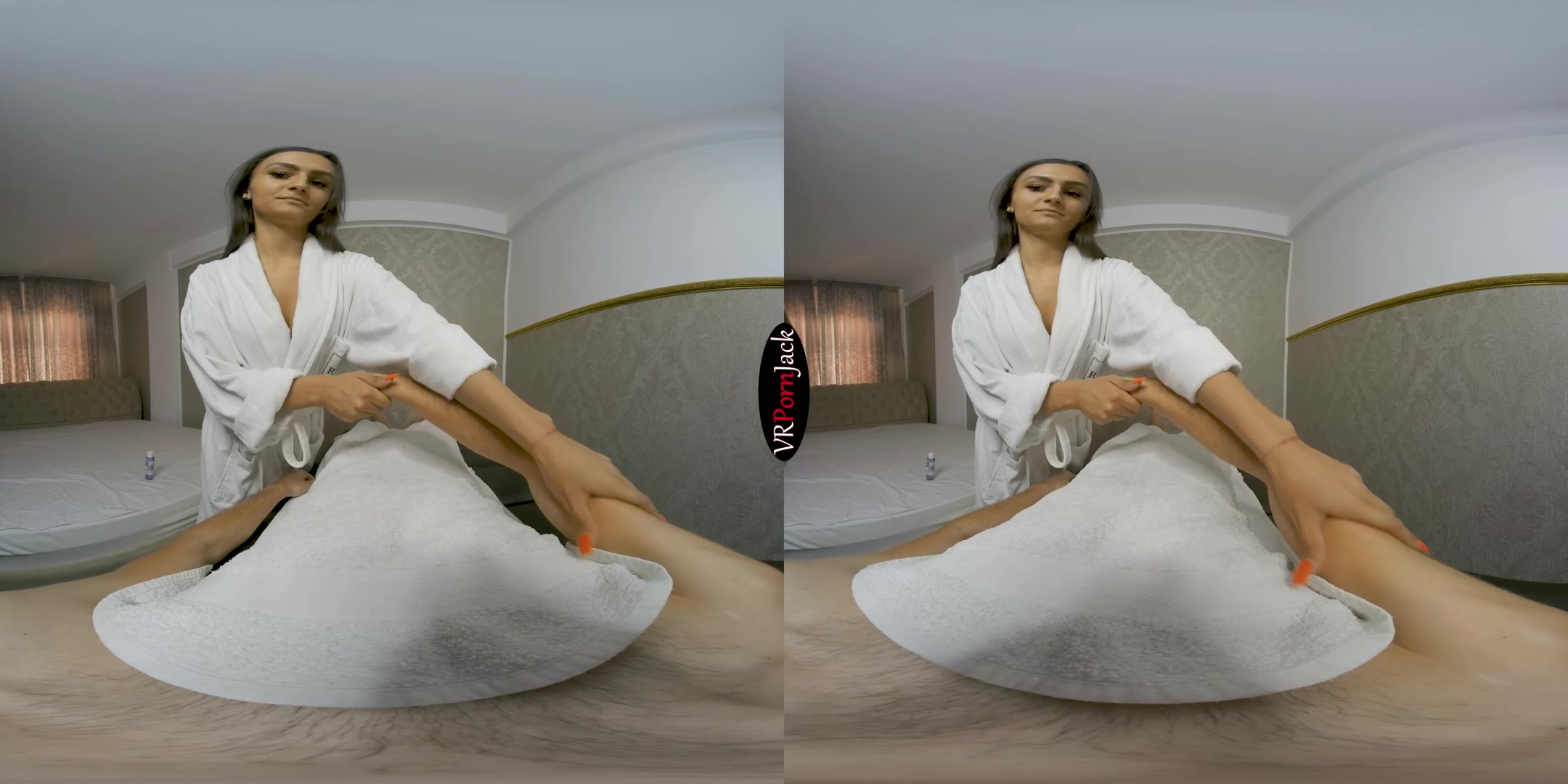 At The Massage Parlor - Naughty Brunette - VRpornjack