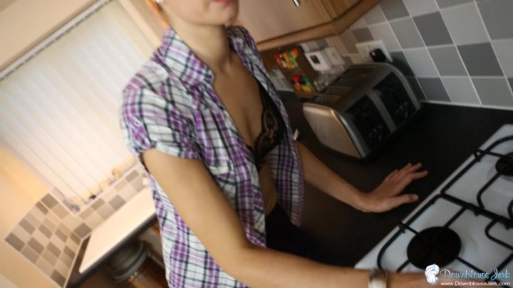 Antonia in Without The Bra - DownblouseJerk