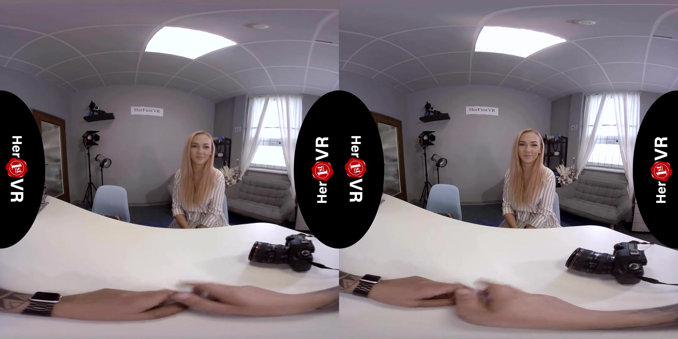 Jenny Wild - VR Casting; Sexy Blonde Amateur First Timer