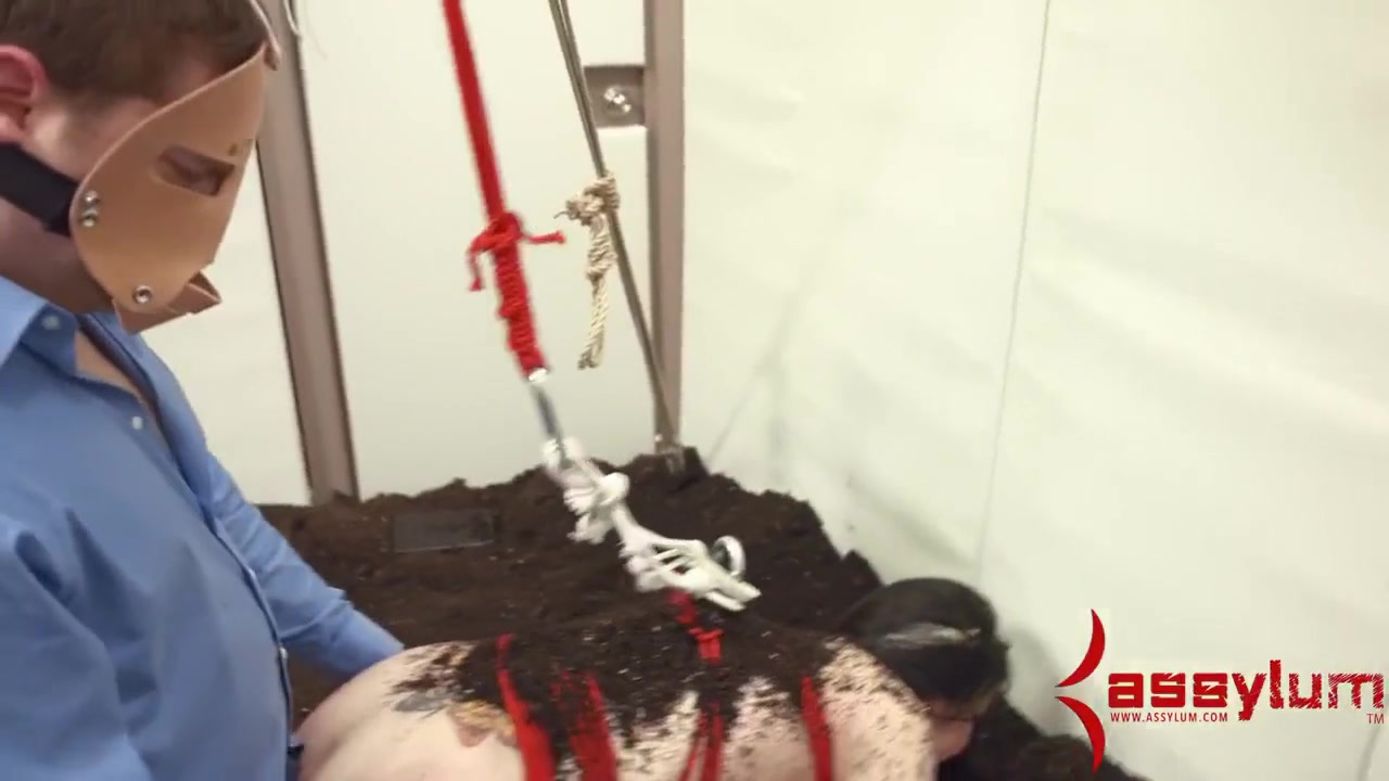 Dirt Covered Sub Chick Is Rammed Up Her Tight Ass