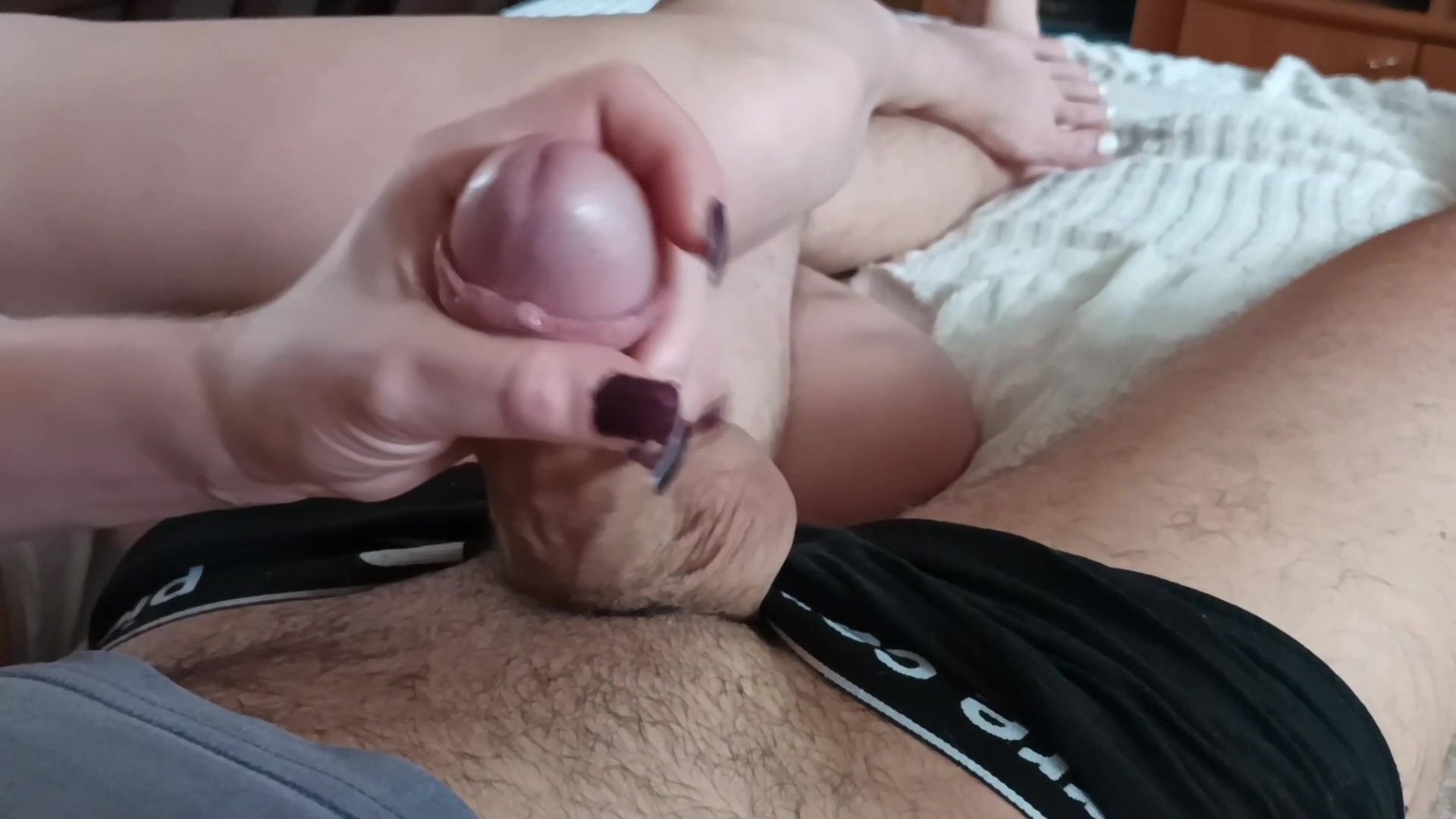 Jerks Me Off While Watching Netflix !