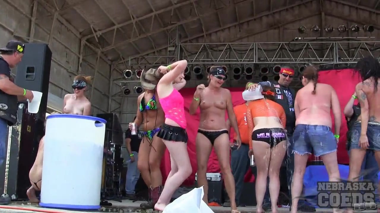 Big Fake twins Wet Tshirt Contest from Abate 2014 Biker Rally Last Week - NebraskaCoeds