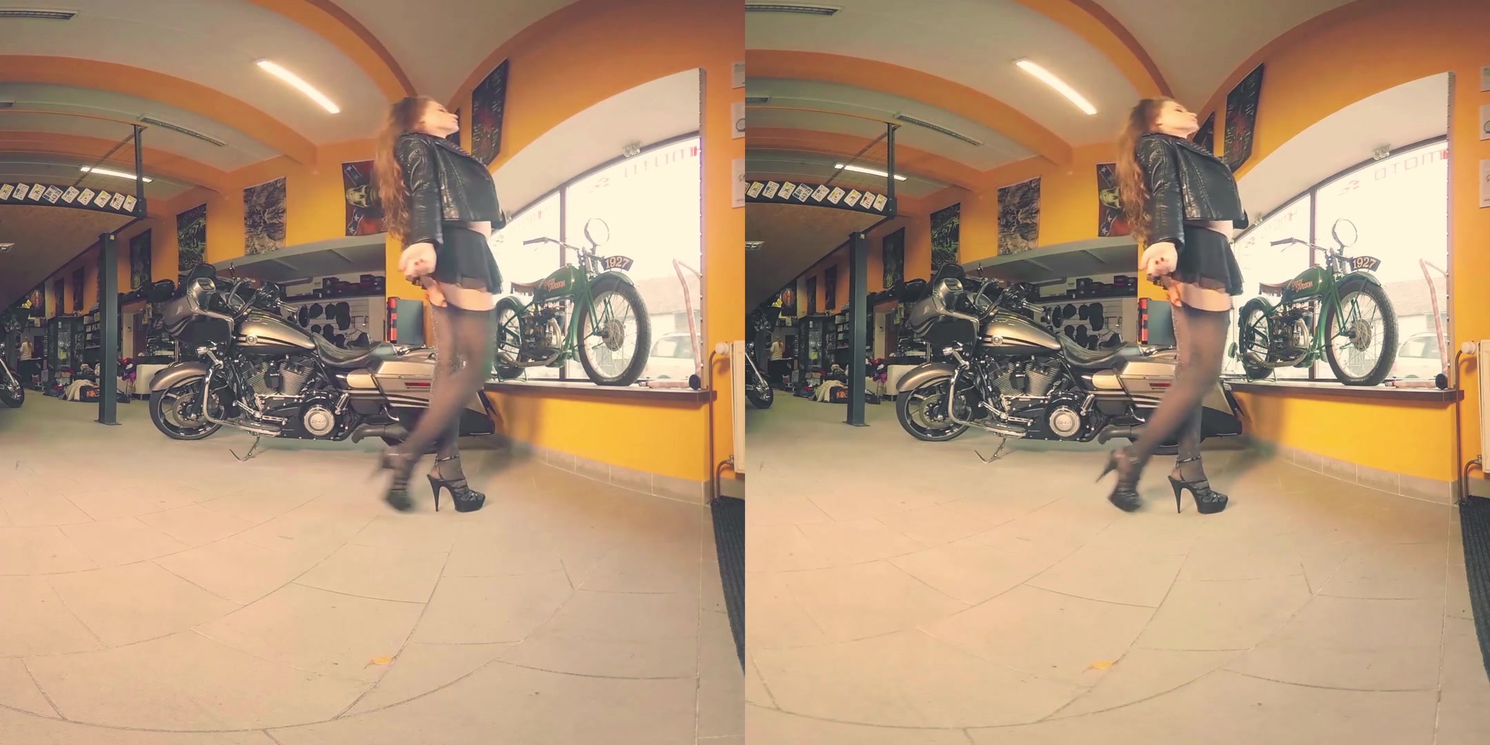 Lola 2 in Leggy Redhead Gets Naked on Her Bike - BravoModelsMedia