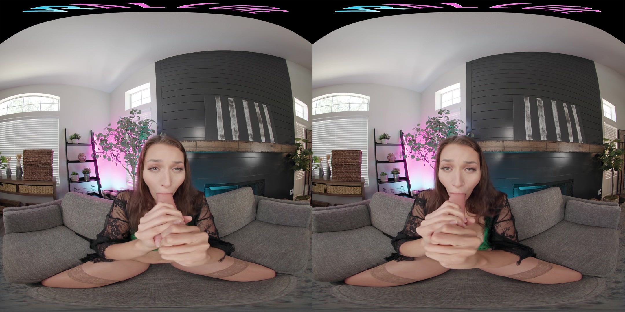 Busty brunette wants to suck and ride your cock in VR