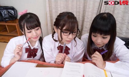 Spending New Years Under the Foot Warmer with Three Hot schoolgirls 18+ 1 - SexLikeReal