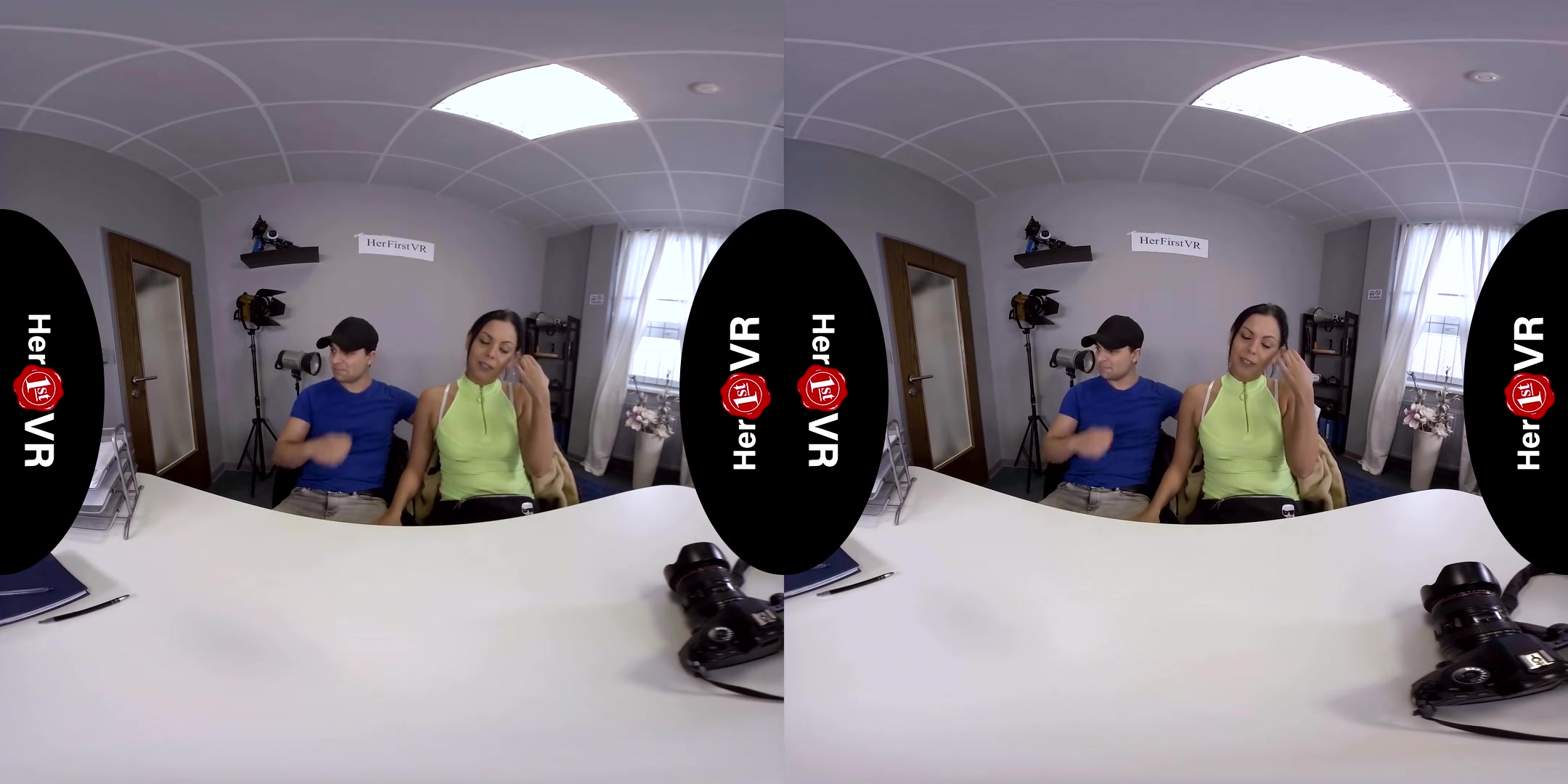 Julia Parker - VR Casting with her Boyfriend - Shaved Amateur Hardcore POV