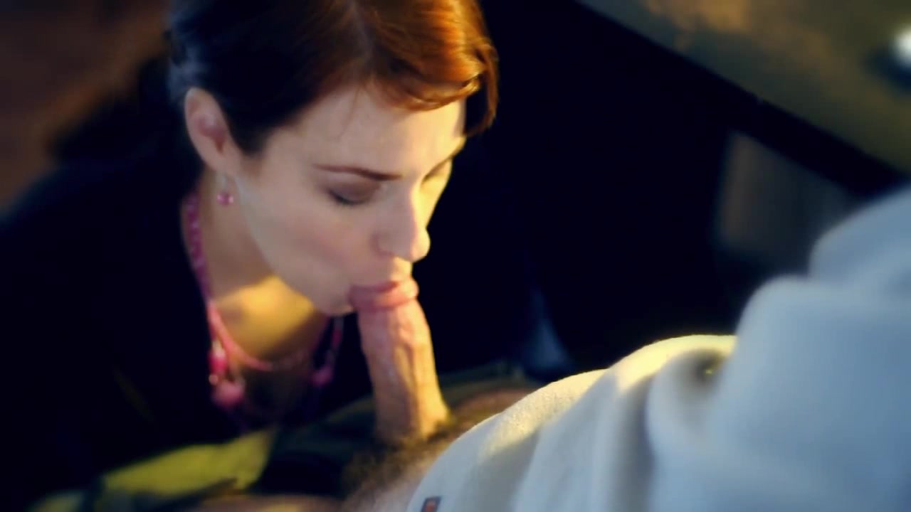 Hot brunette does blowjob and licks all the tasty cum