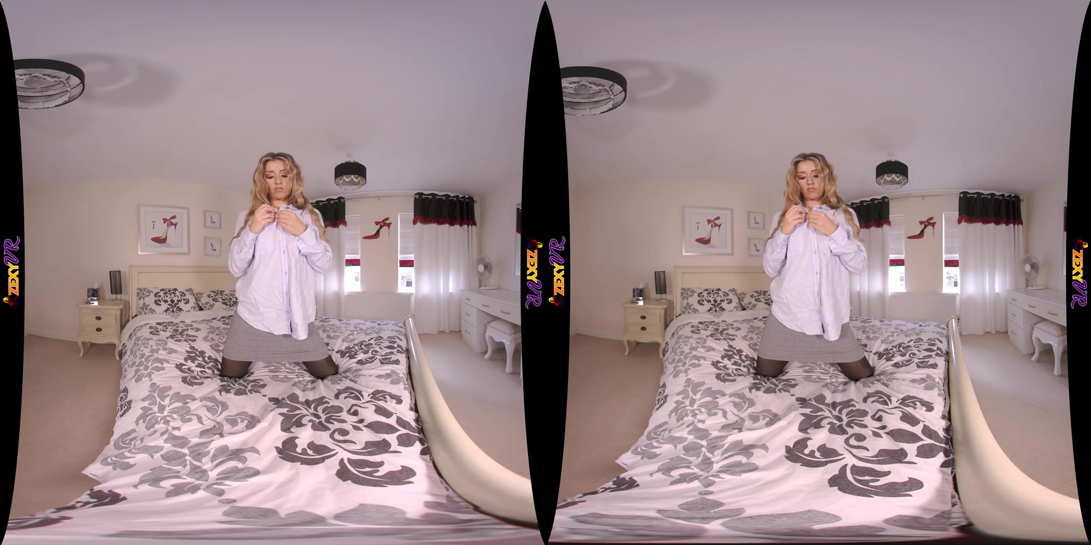 Up To No Good - Gorgeous Slut Solo Striptease on the Bed