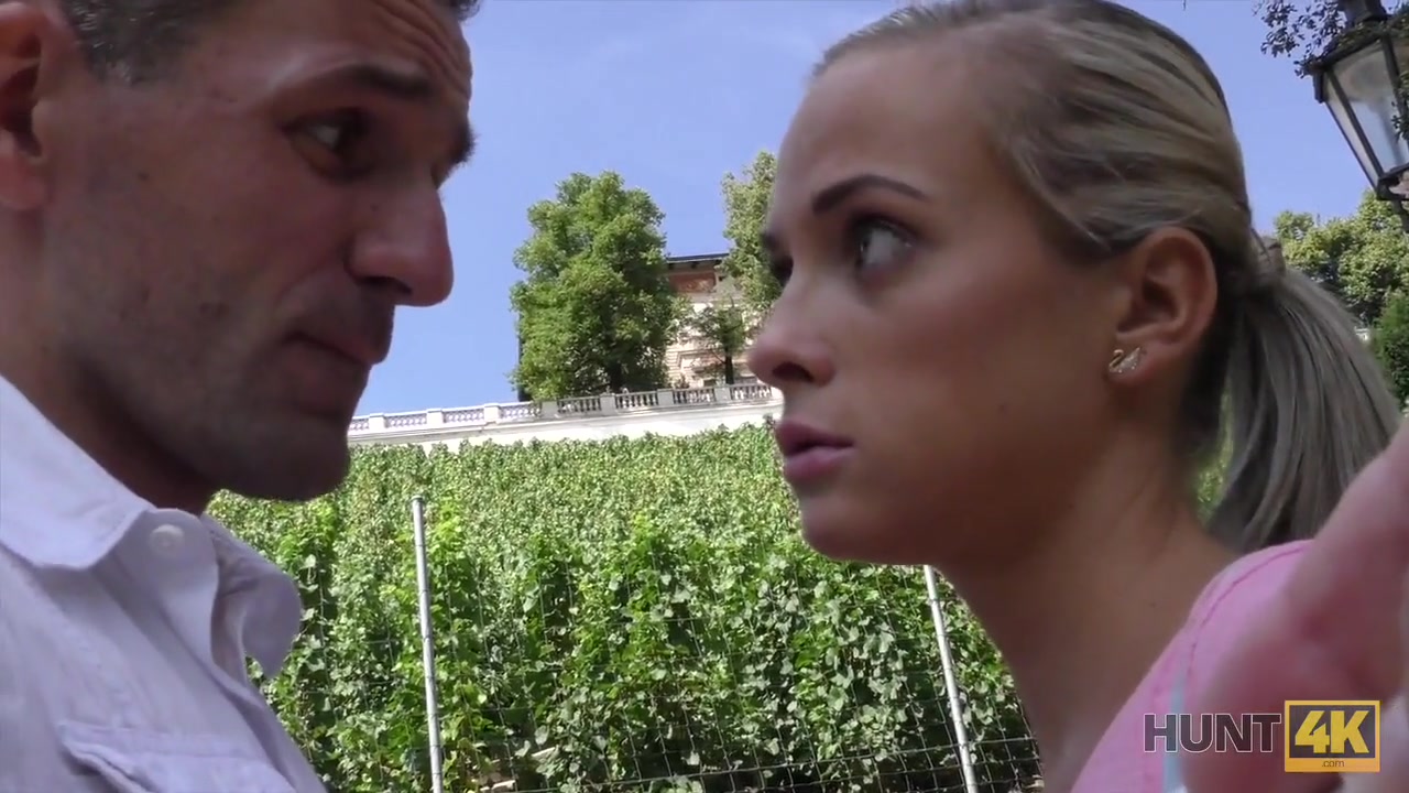 HUNT4K. Amazing blonde dollface gives mouth, pussy, and asshole