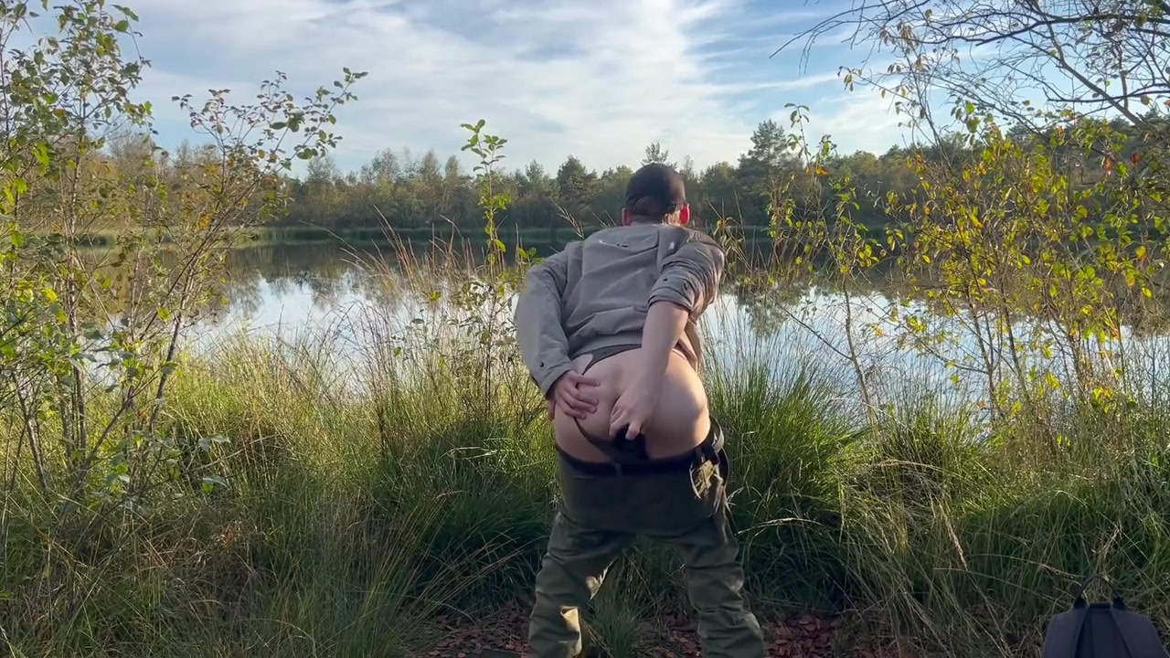Risky Public Outdoor Anal Dildo Fuck Compilation