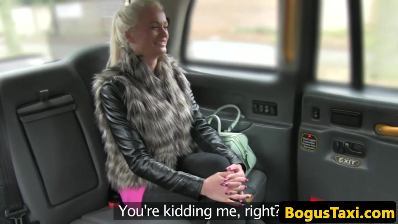 Finnish taxi babe fucks cock between bigtits