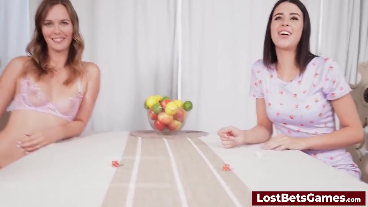 Playing A Dice Game With Two Lovely Lesbian Hot Girls