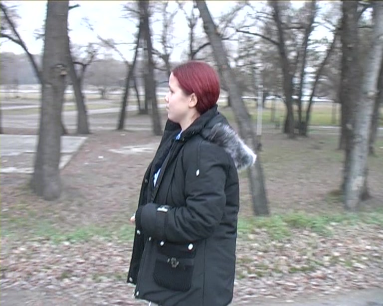 Real facial for busty redhead girl