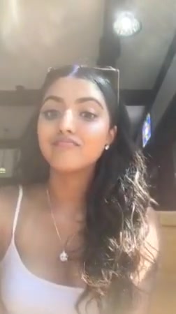 Indian girl talking on livestream
