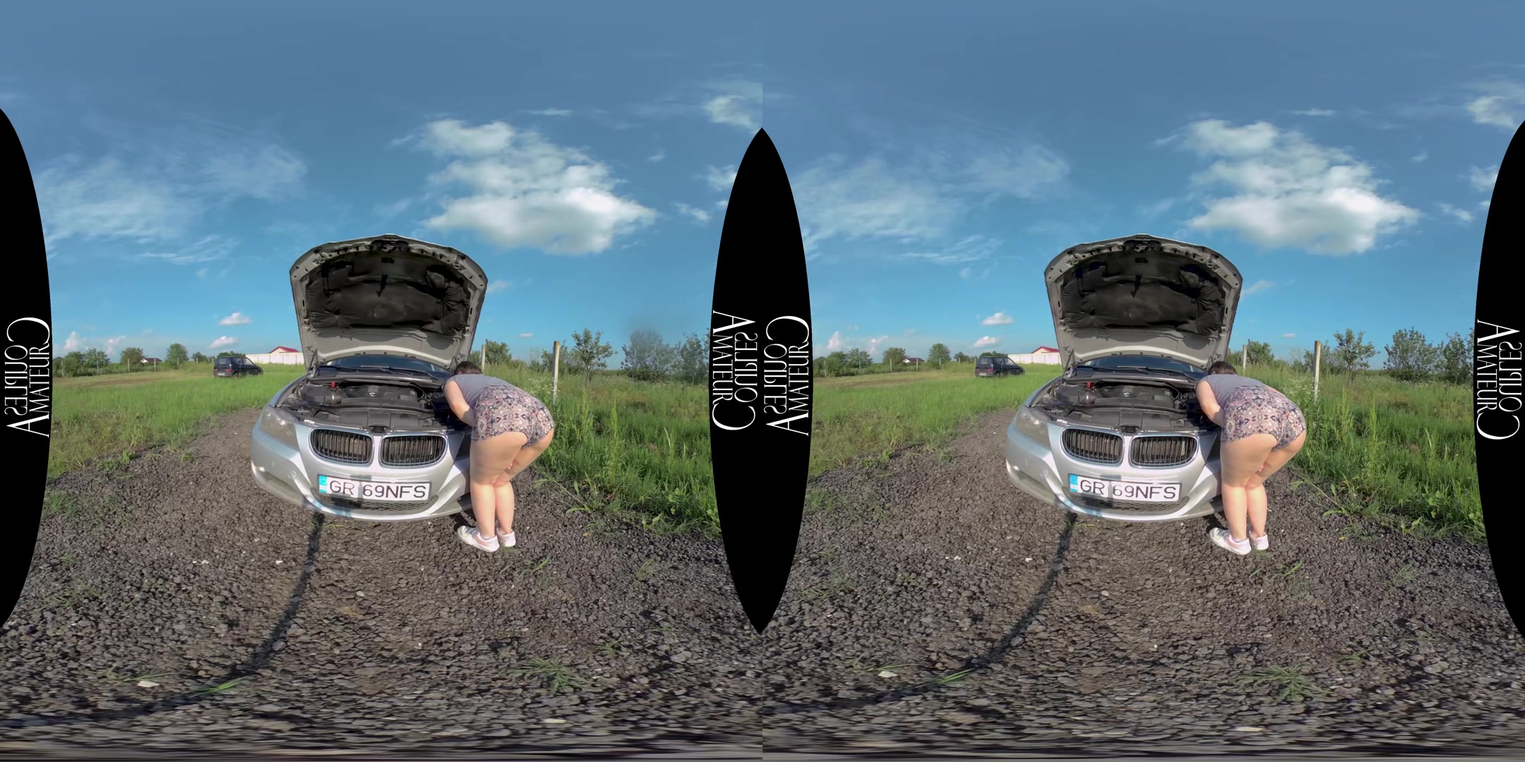 Fix my car and Fuck my pussy - AmateurCouplesVR
