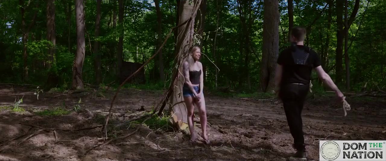 Rory Knox - Submissive Hottie Gets Tied To A Tree For Face Fucking Piss And Ass Eating In The Forest