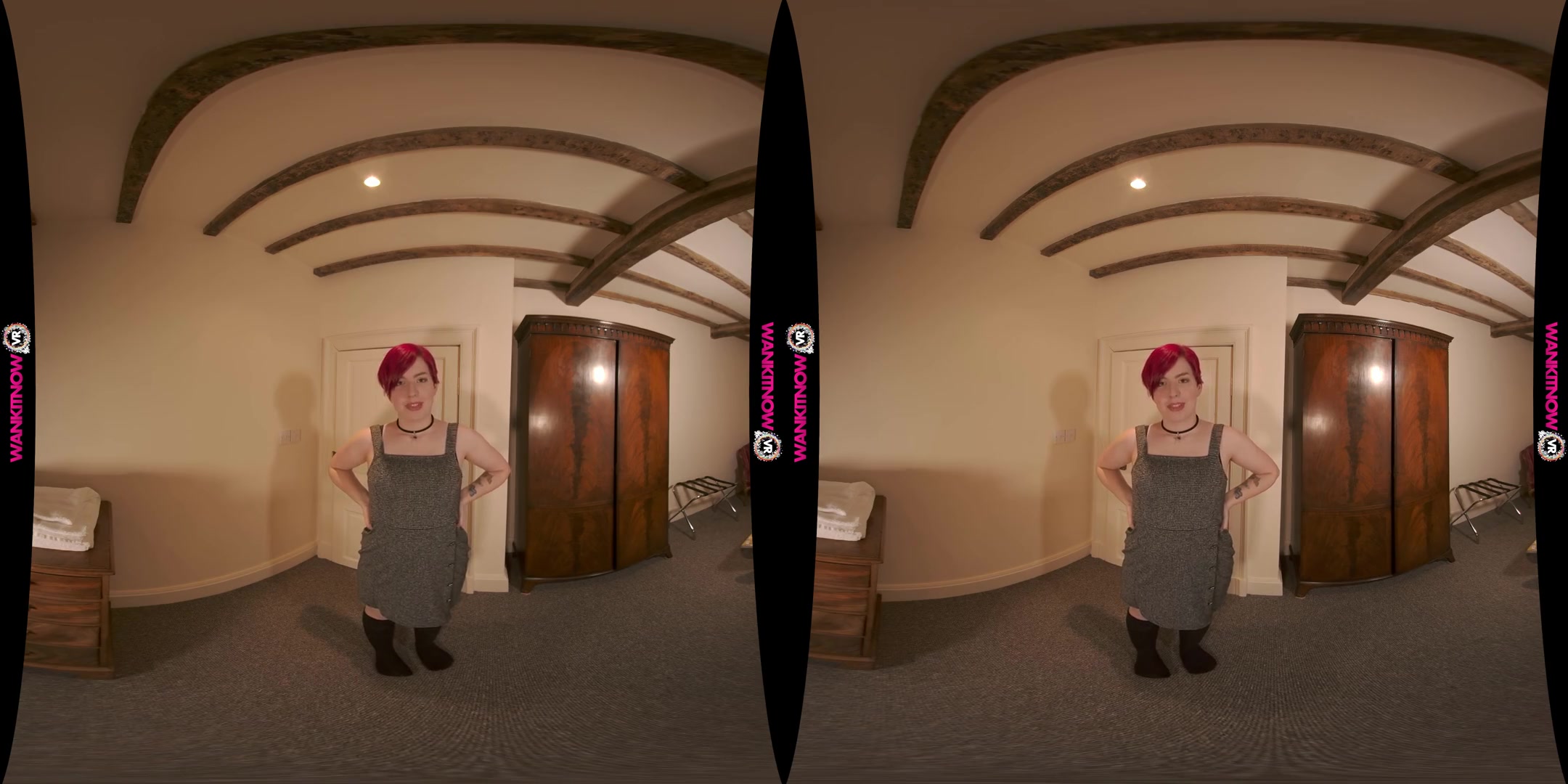 Play With Me - Redhead Amateur Solo VR Striptease