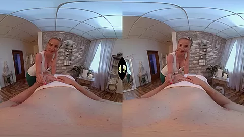 Massage with Bonus - Big Tits Blonde Hardcore Erotic Massage