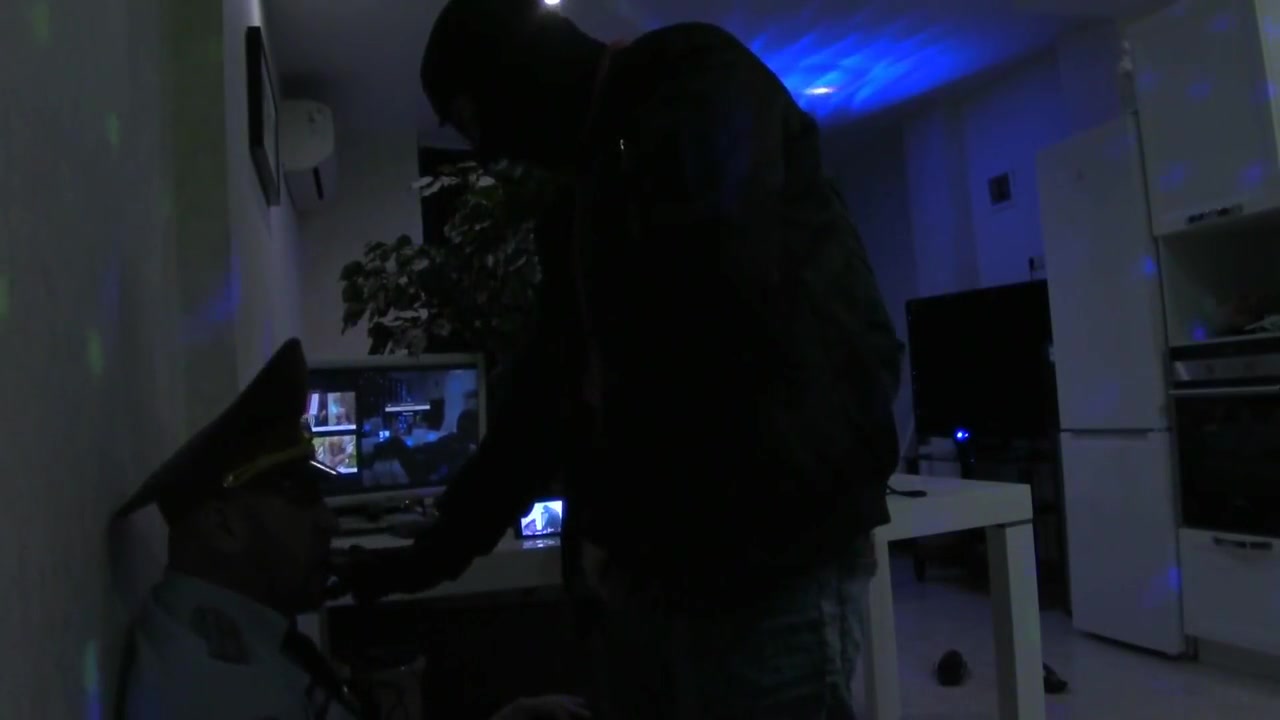 Big Dicks In Another Threesome With A Russian Cop - Very Hard Throat Fucking With Of 2 Skinheads