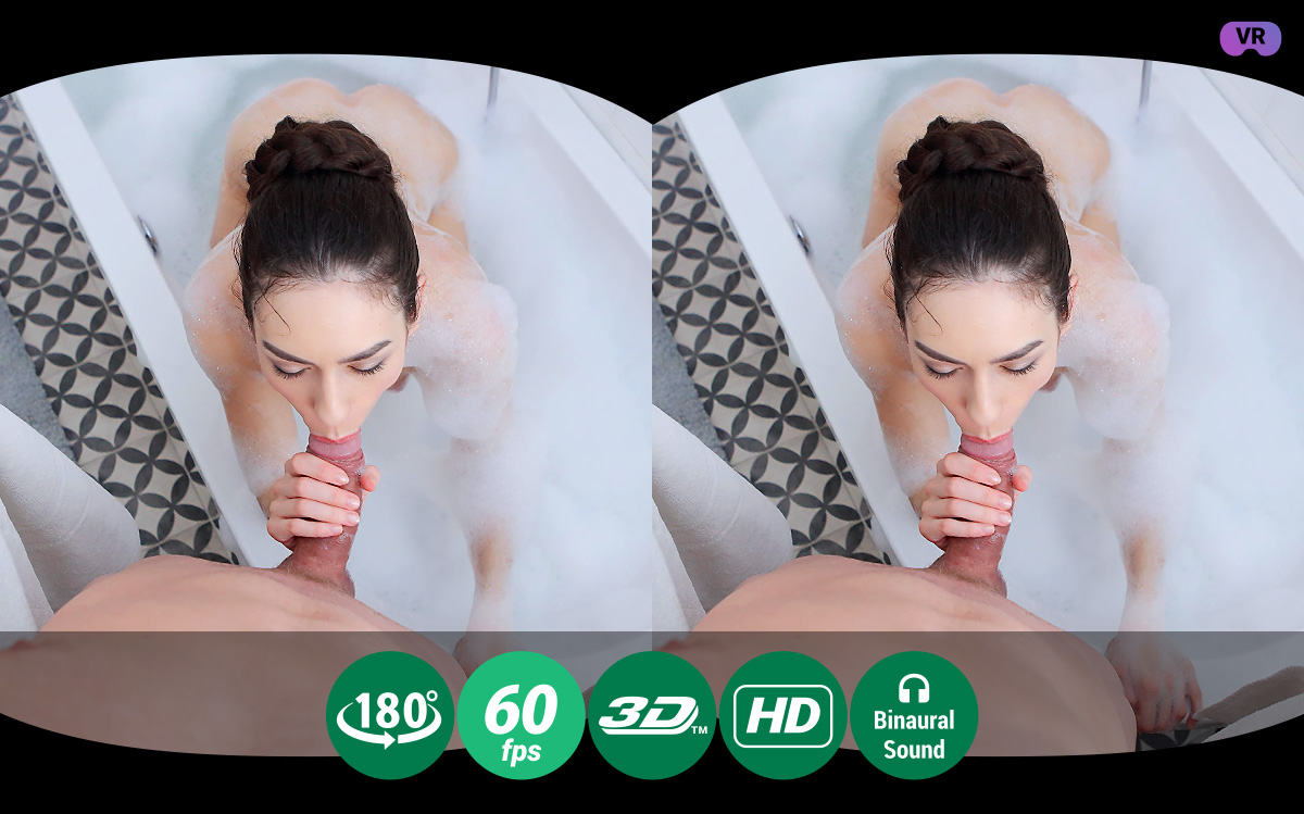 Arwen Gold in Wet Brunette Enjoys Bubble Bath And Hardcore Fuck - TMWVRNet