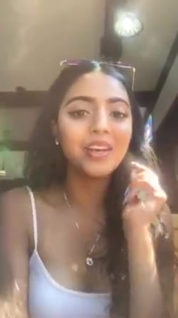 Indian girl talking on livestream
