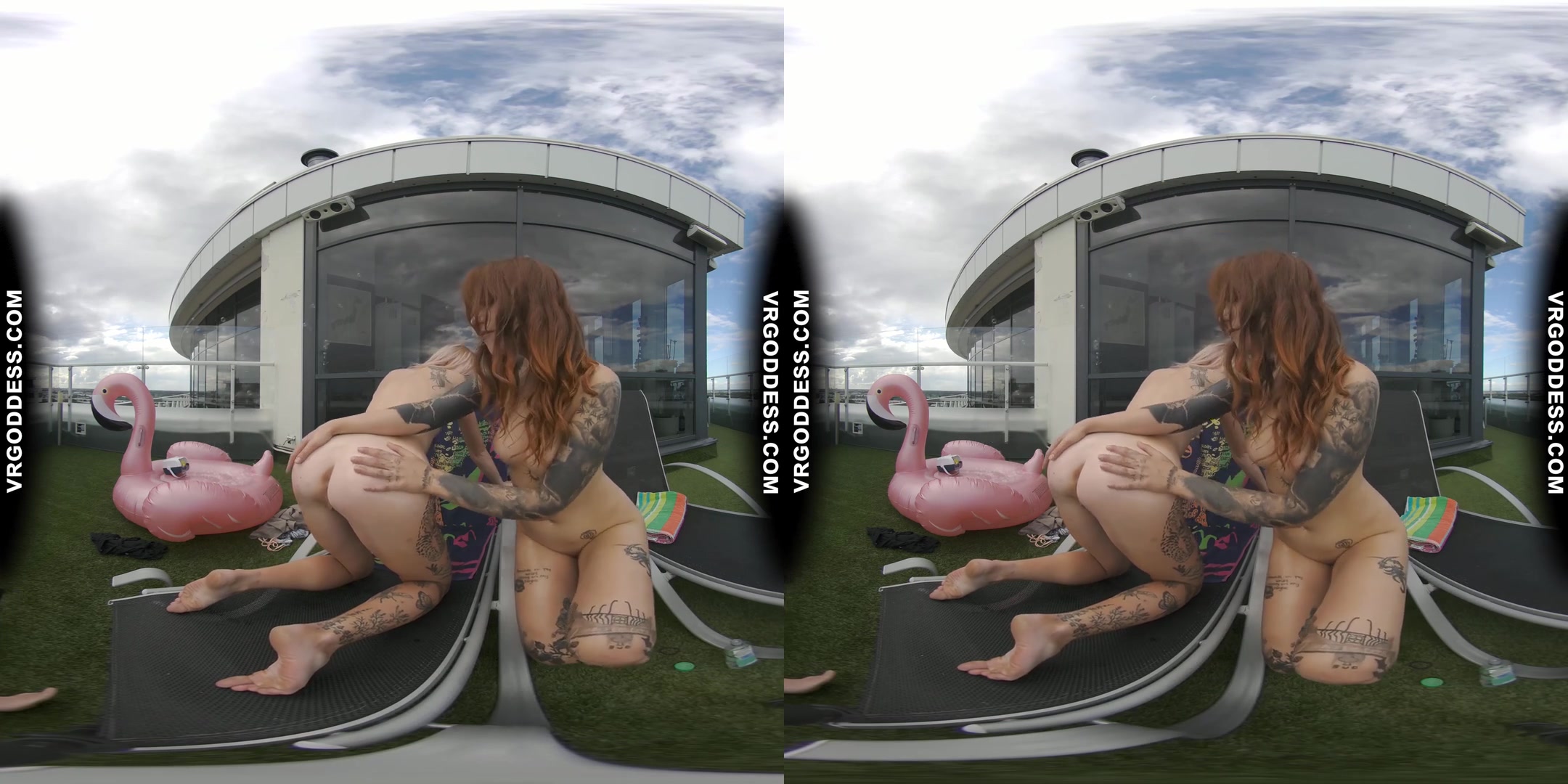 Romantic Lesbian Sunbathing Hot Girls Bleika With Cherri Enjoy The Sun Bodies And Bubbles