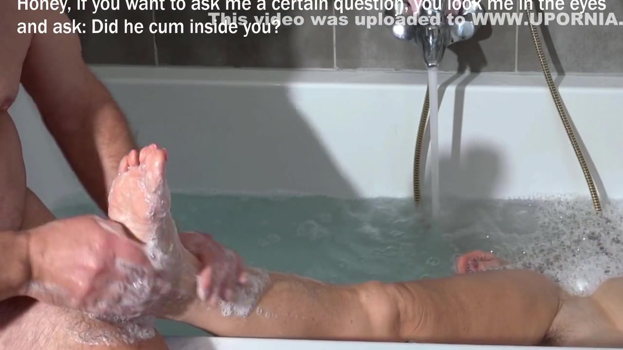 My Husband In A Chastity Cage Has To Take Care Of My Feet