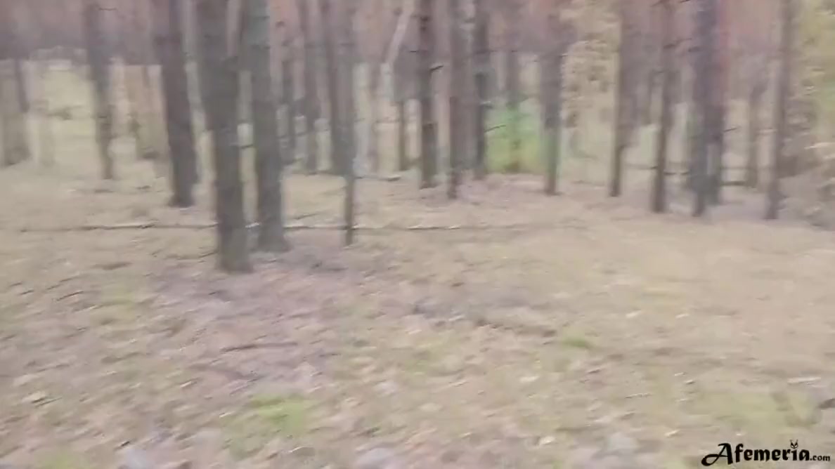 Horny Babe Caught In The Forest And Doggystyle Fucked
