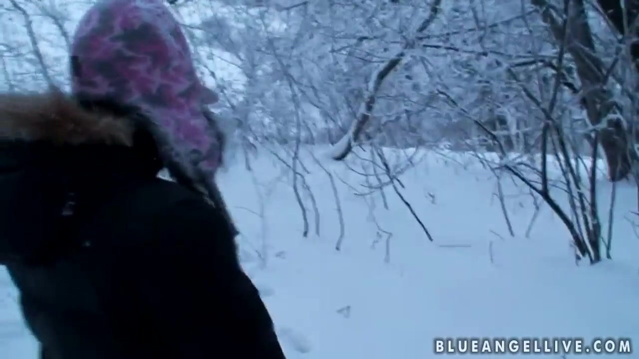 Blue Angel enjoys in playing in the snow