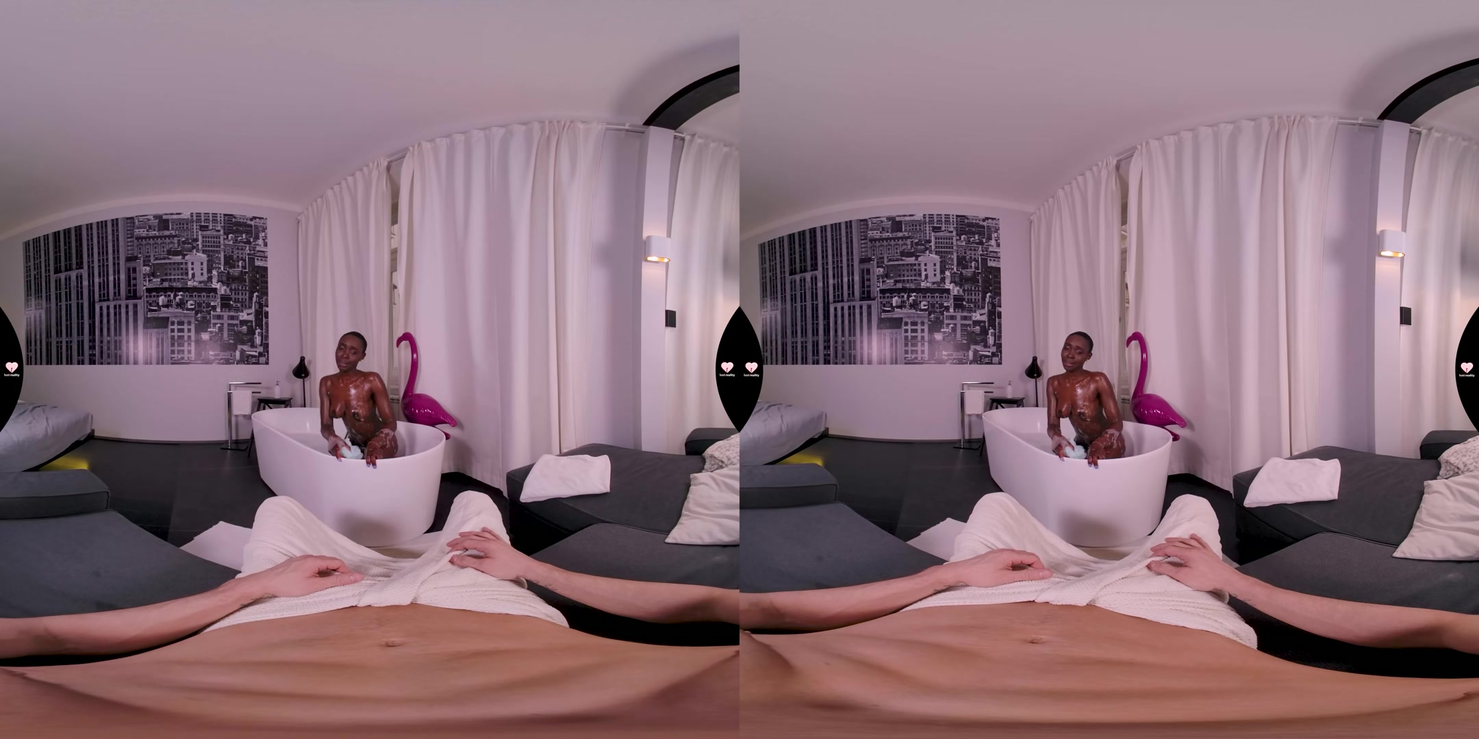 Hot Bath For Two And Cumshot On Her Ass - LustReality