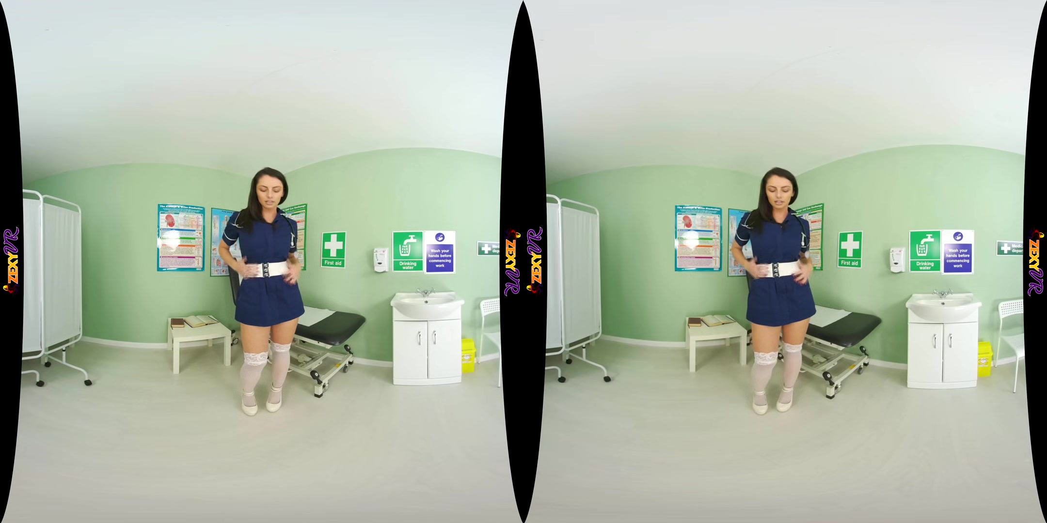 Doctor Doctor - Big Tit Brunette Solo Striptease In The Hospital