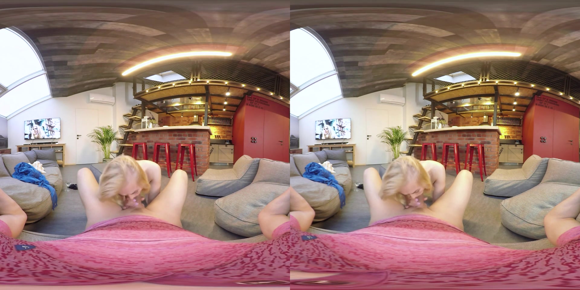 Via Lasciva in Naked Blondie Satisfies Desires - TMWVRNet