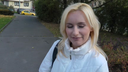Adventurous golden-haired goes for public sex