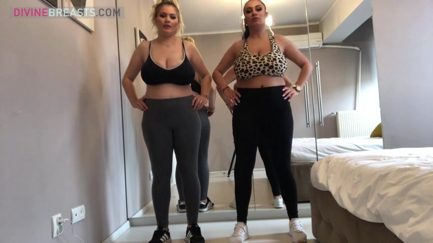 Erin and Helen Busty Step sisters Workout